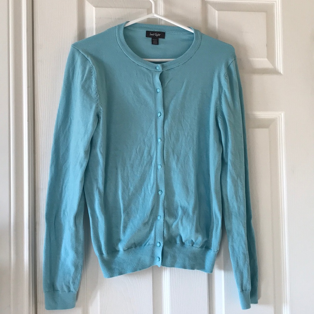 Lord and Taylor blue cardigan Medium